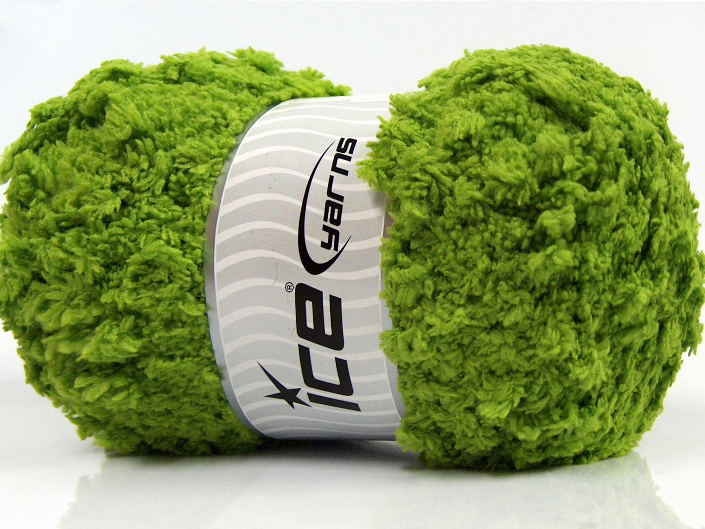 Lot of 4 x 100gr Skeins Ice Yarns PUFFY POPCORN (100% MicroFiber) Yarn Grass Green