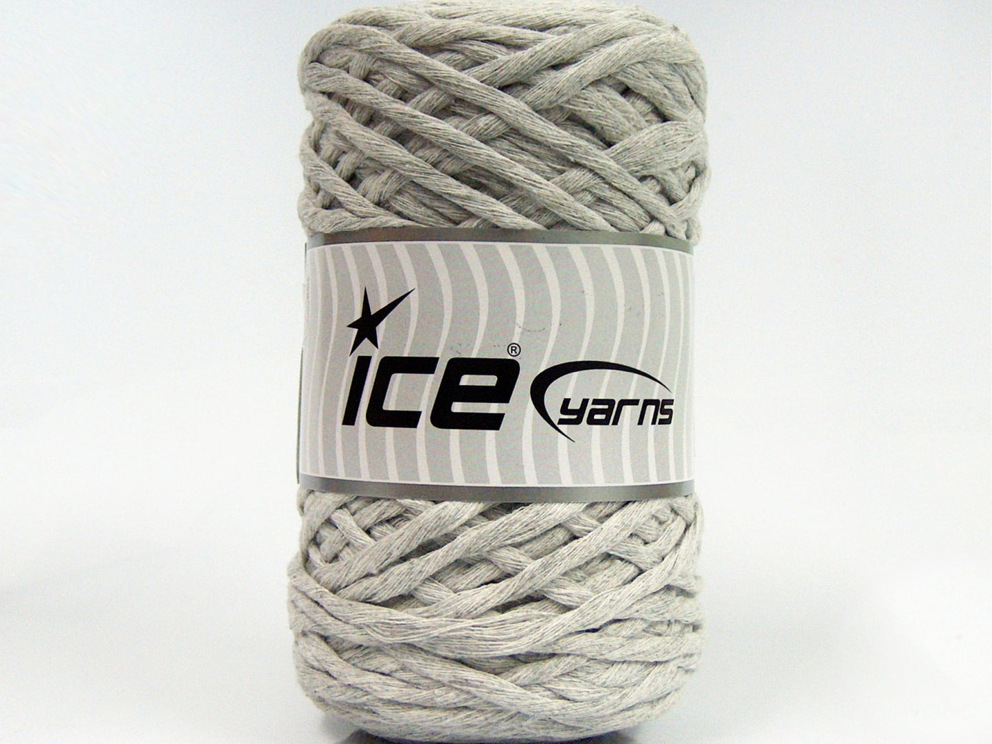 Lot of 2 x 200gr Skeins Ice Yarns NATURAL COTTON CHUNKY (100% Cotton) Yarn Light Grey