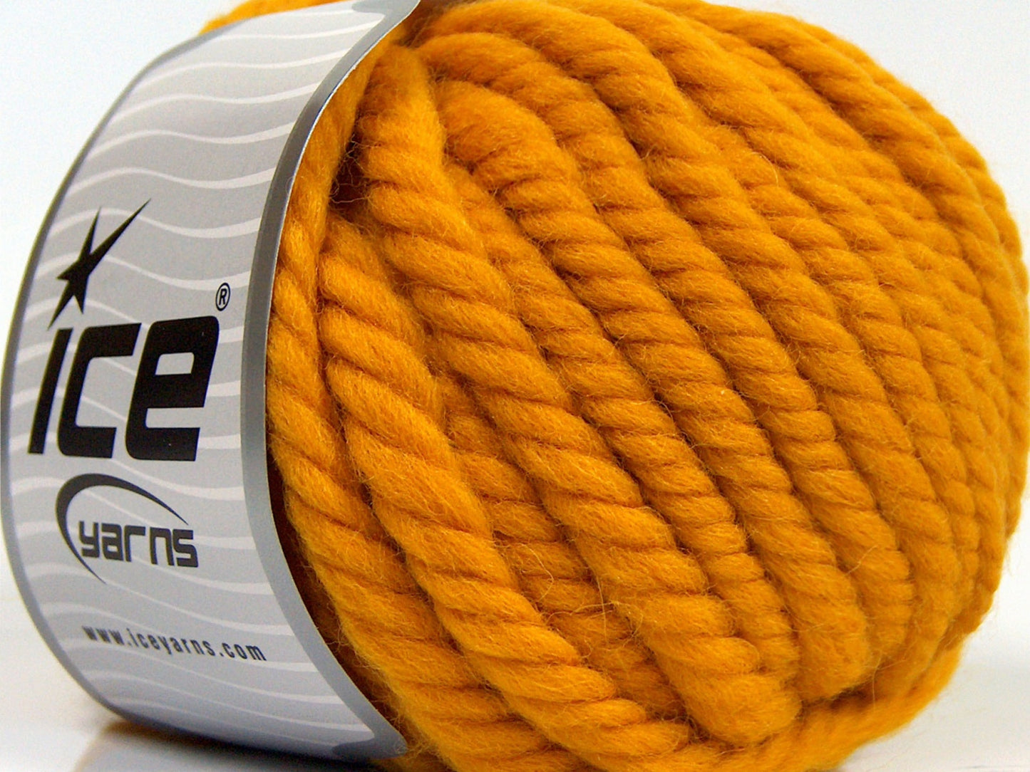 Lot of 3 x 100gr Skeins Ice Yarns JUMBO PURE WOOL (100% Wool) Yarn Gold