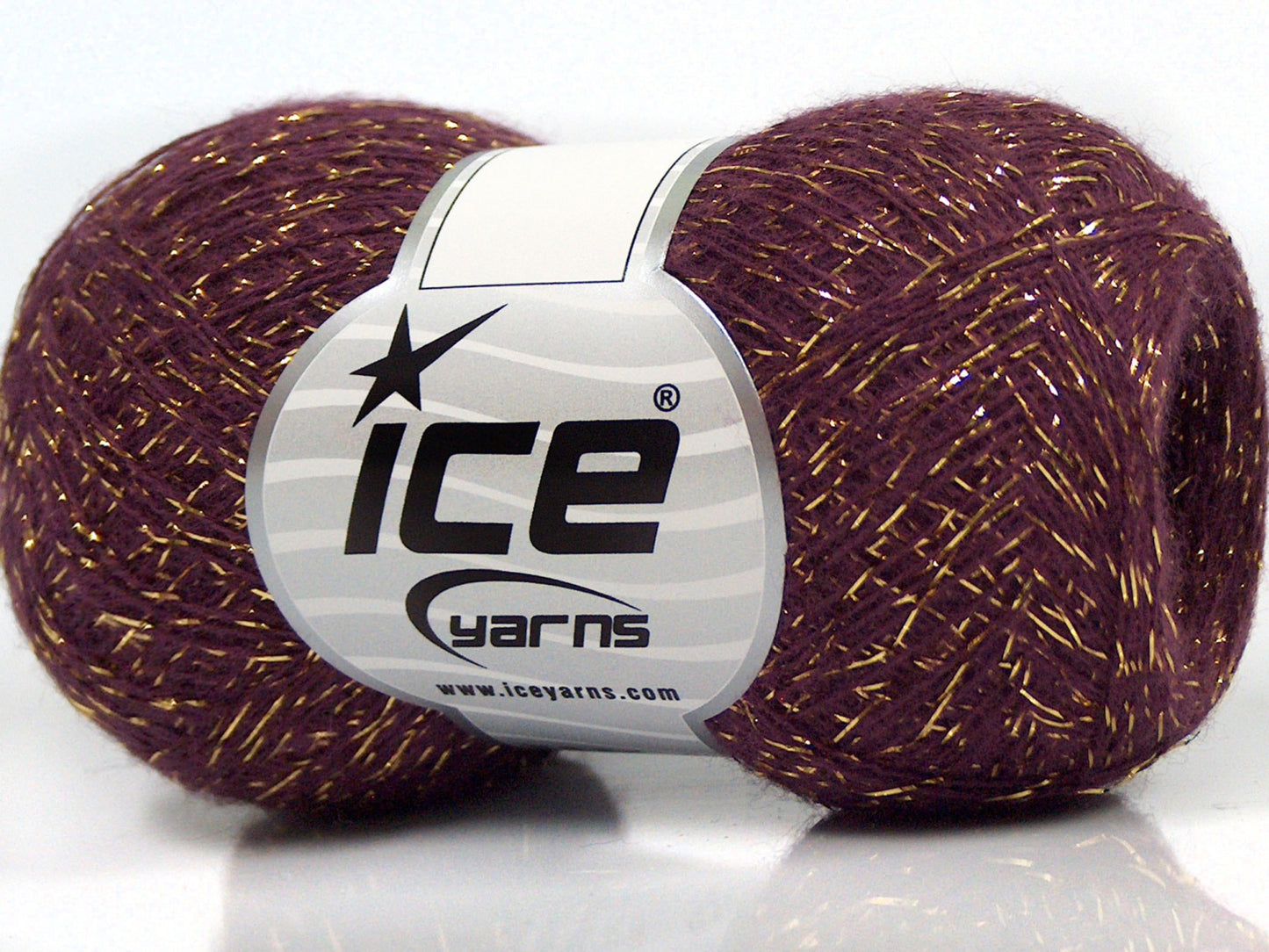 Lot of 8 Skeins Ice Yarns SALE METALLIC Hand Knitting Yarn Purple Gold