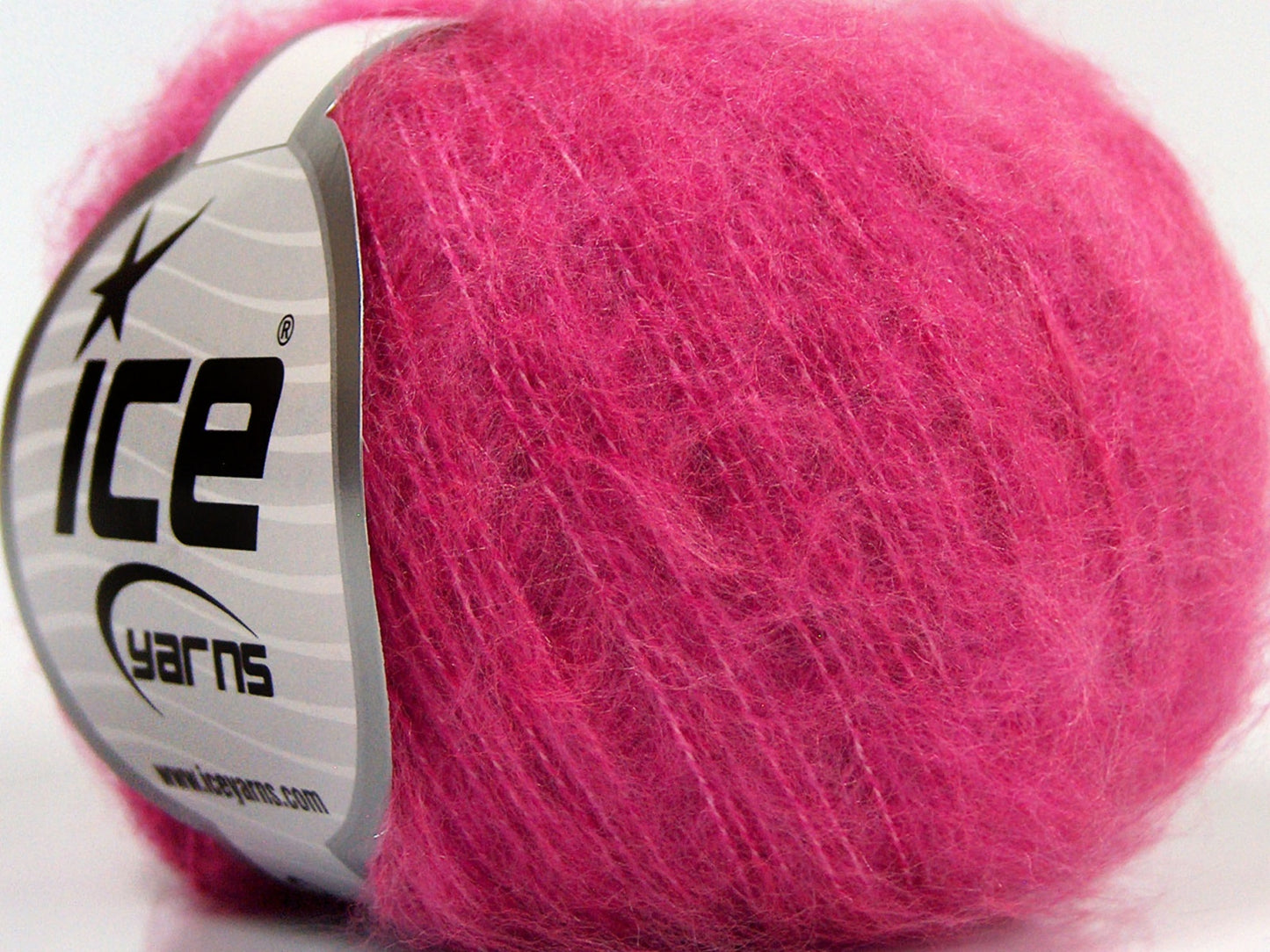 Lot of 10 Skeins Ice Yarns FLUFFY SUPERFINE (20% Wool) Yarn Candy Pink