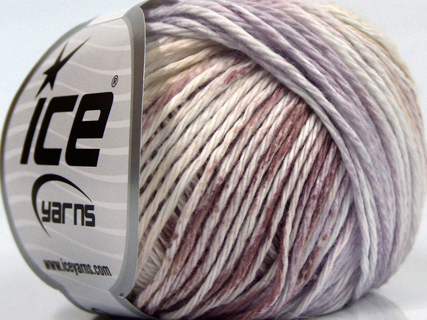 Lot of 8 Skeins Ice Yarns MONA LISA (100% Cotton) Yarn Lilac Brown White Beige