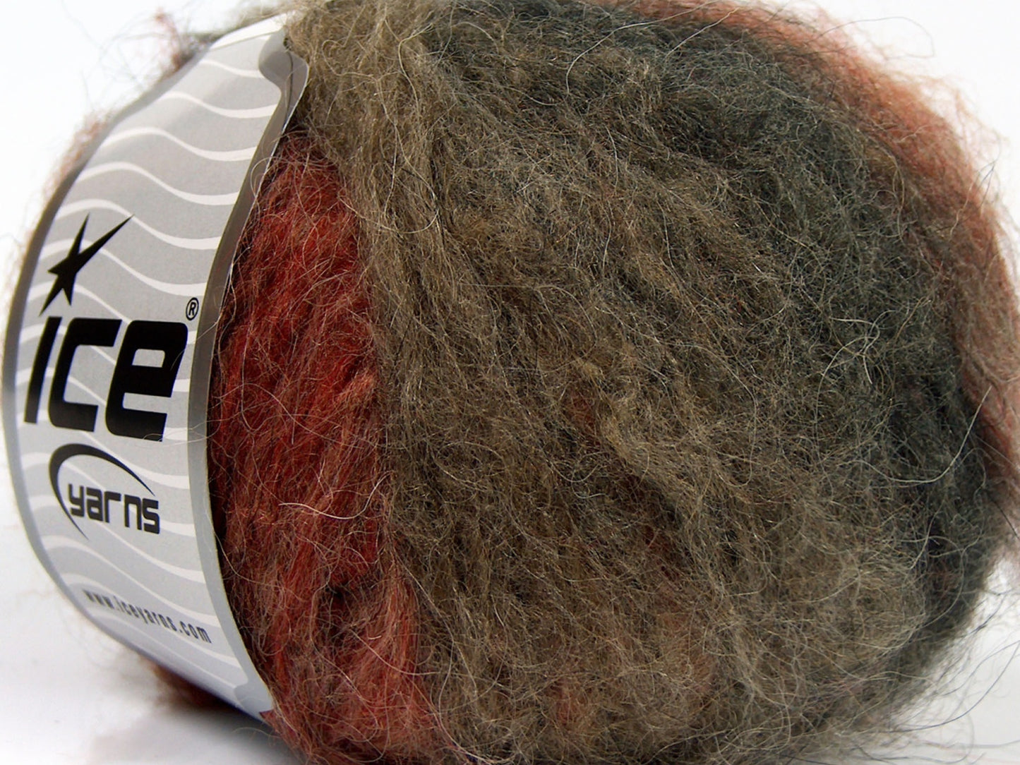 Lot of 8 Skeins Ice Yarns SALE WINTER (13% Mohair) Yarn Brown Shades Red