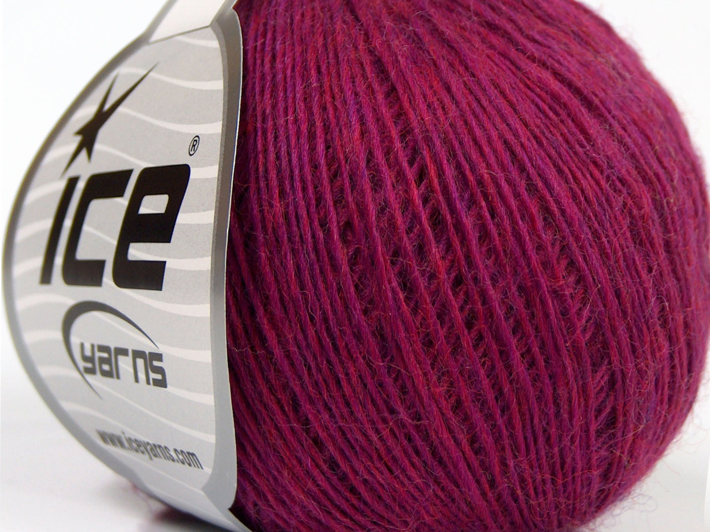 Lot of 8 Skeins Ice Yarns PURE WOOL FINE (100% Wool) Yarn Dark Fuchsia