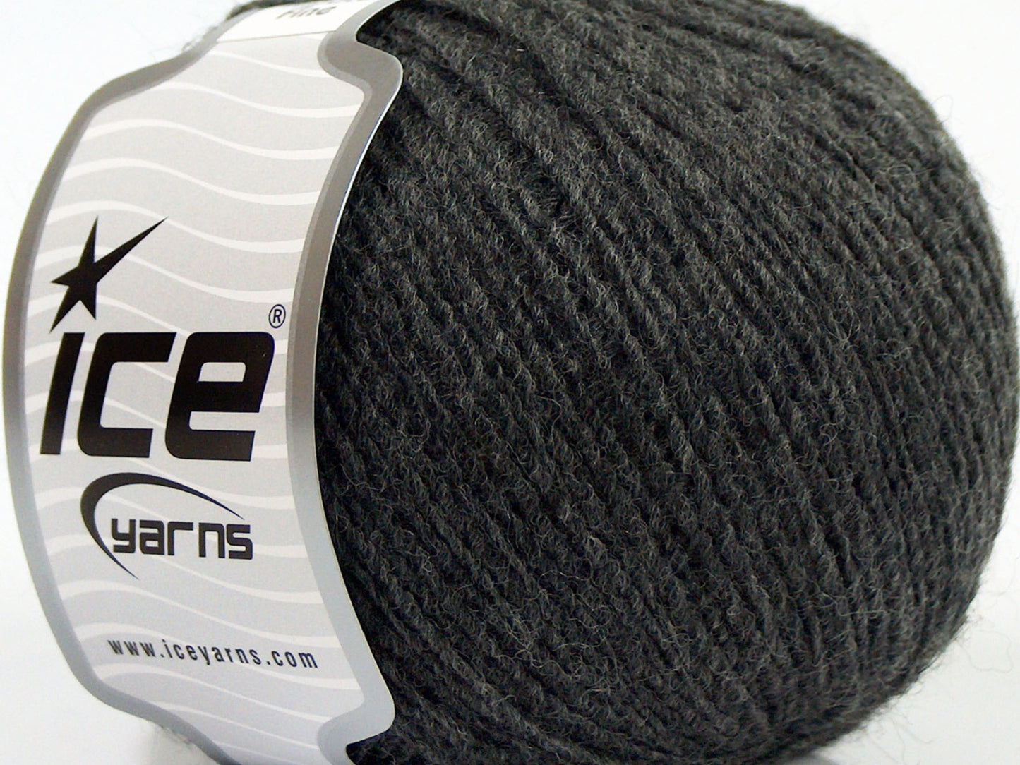 Lot of 8 Skeins Ice Yarns PERU ALPACA FINE (25% Alpaca 50% Merino Wool) Yarn Dark Grey