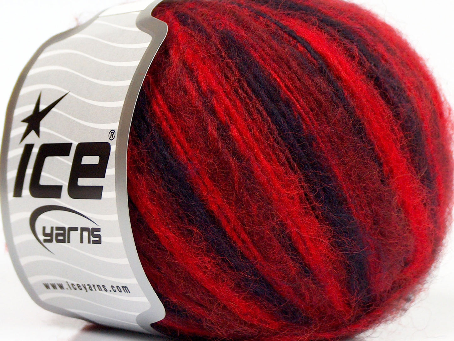 Lot of 8 Skeins Ice Yarns ALPACA DELUXE (20% Alpaca 50% Wool) Yarn Red Shades Black