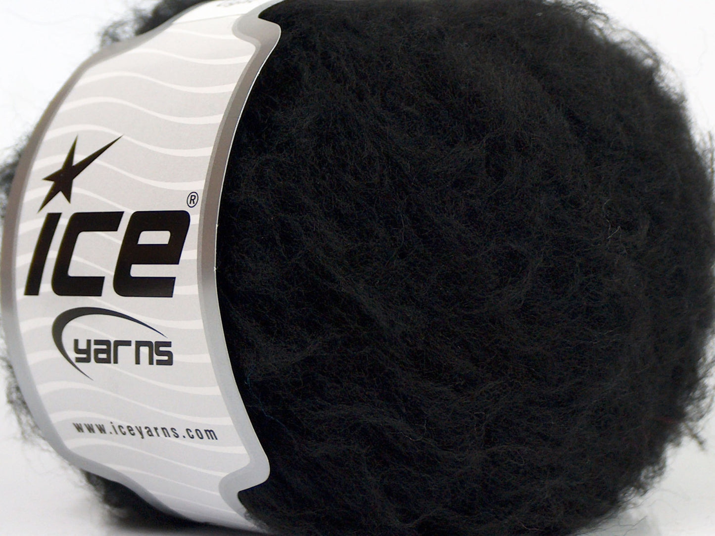 Lot of 8 Skeins Ice Yarns KAN MOHAIR LIGHT (40% Wool) Hand Knitting Yarn Black