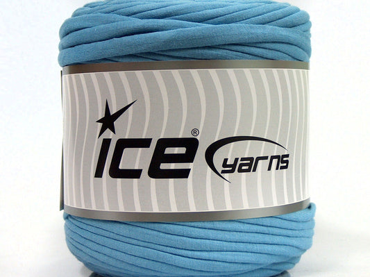 600 gr ICE YARNS UPCYCLED FABRIC 600 (95% Cotton 5% Elastan) Yarn Baby Blue