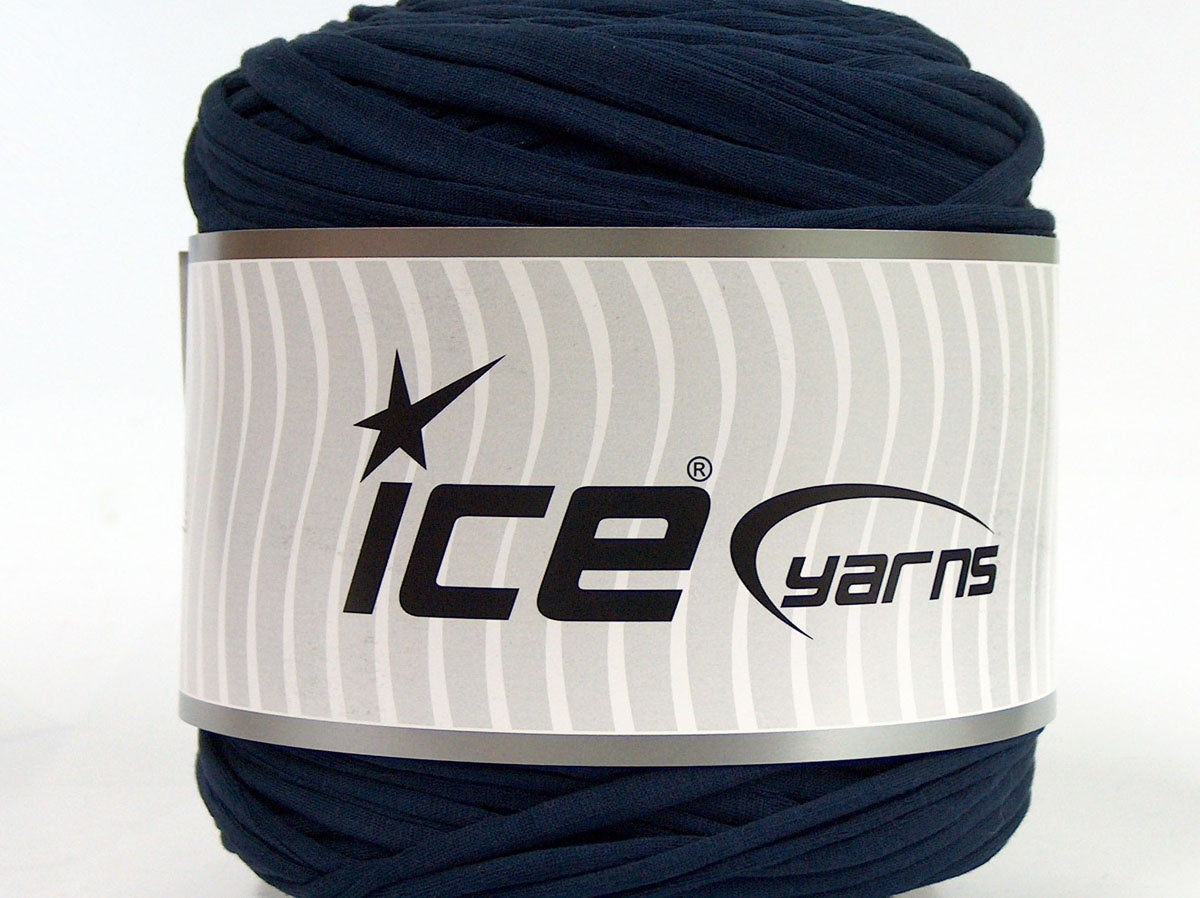 600 gr ICE YARNS UPCYCLED FABRIC 600 (95% Cotton 5% Elastan) Yarn Navy