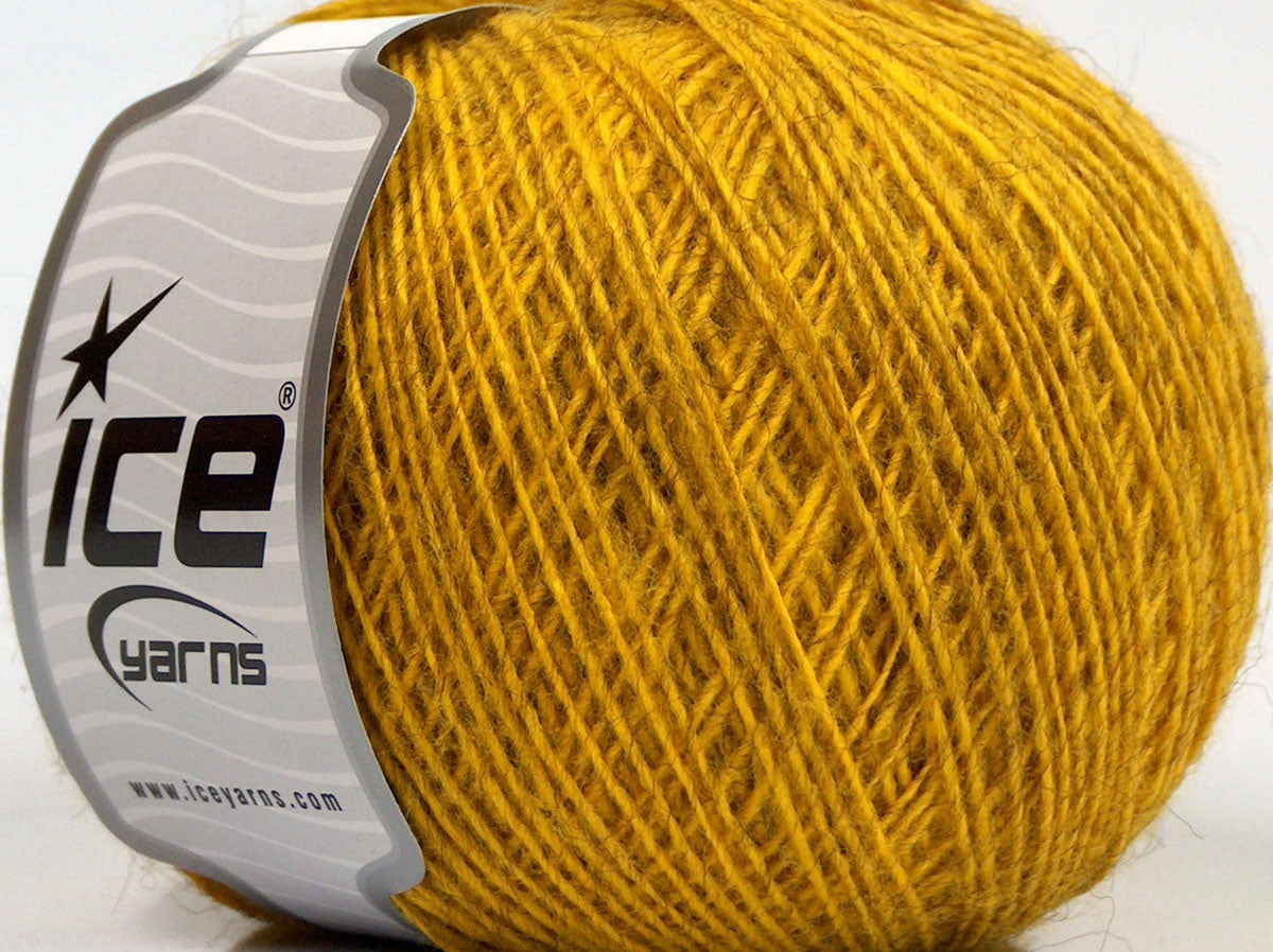 Lot of 8 Skeins Ice Yarns SALE WINTER (10% Wool) Hand Knitting Yarn Gold