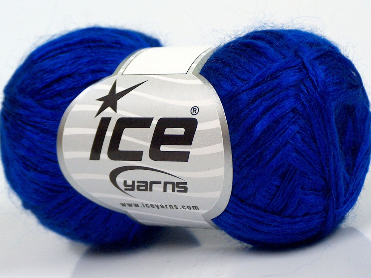 Lot of 8 Skeins Ice Yarns FLAMME ACRYL FINE Hand Knitting Yarn Saxe Blue