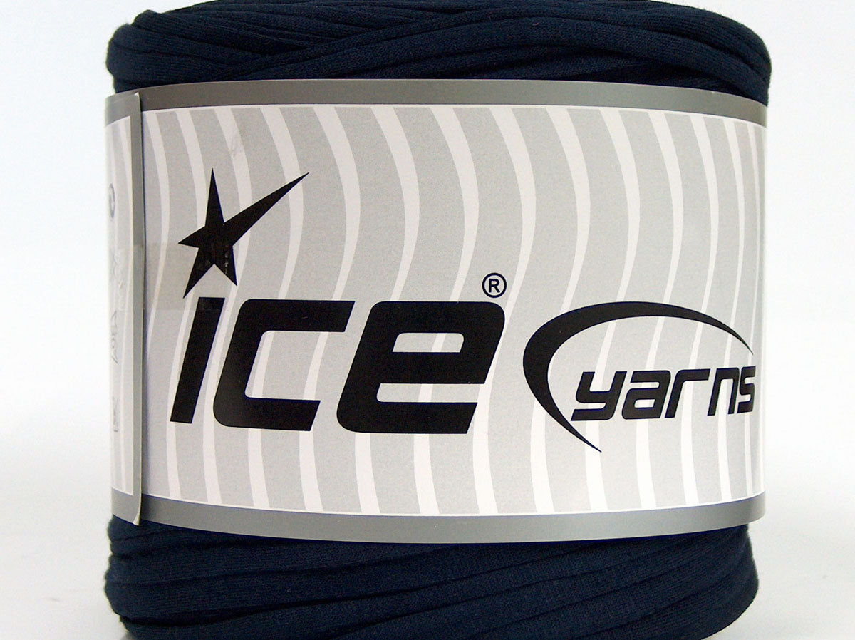 500 gr ICE YARNS UPCYCLED FABRIC 500 (95% Cotton 5% Elastan) Yarn Navy Blue