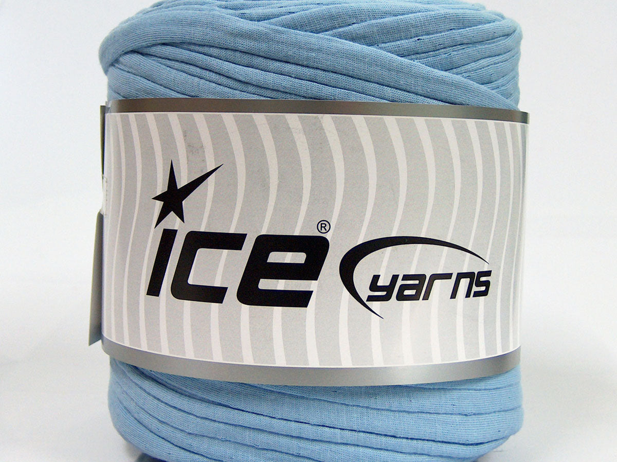 600 gr ICE YARNS UPCYCLED FABRIC 600 (95% Cotton 5% Elastan) Yarn Light Blue
