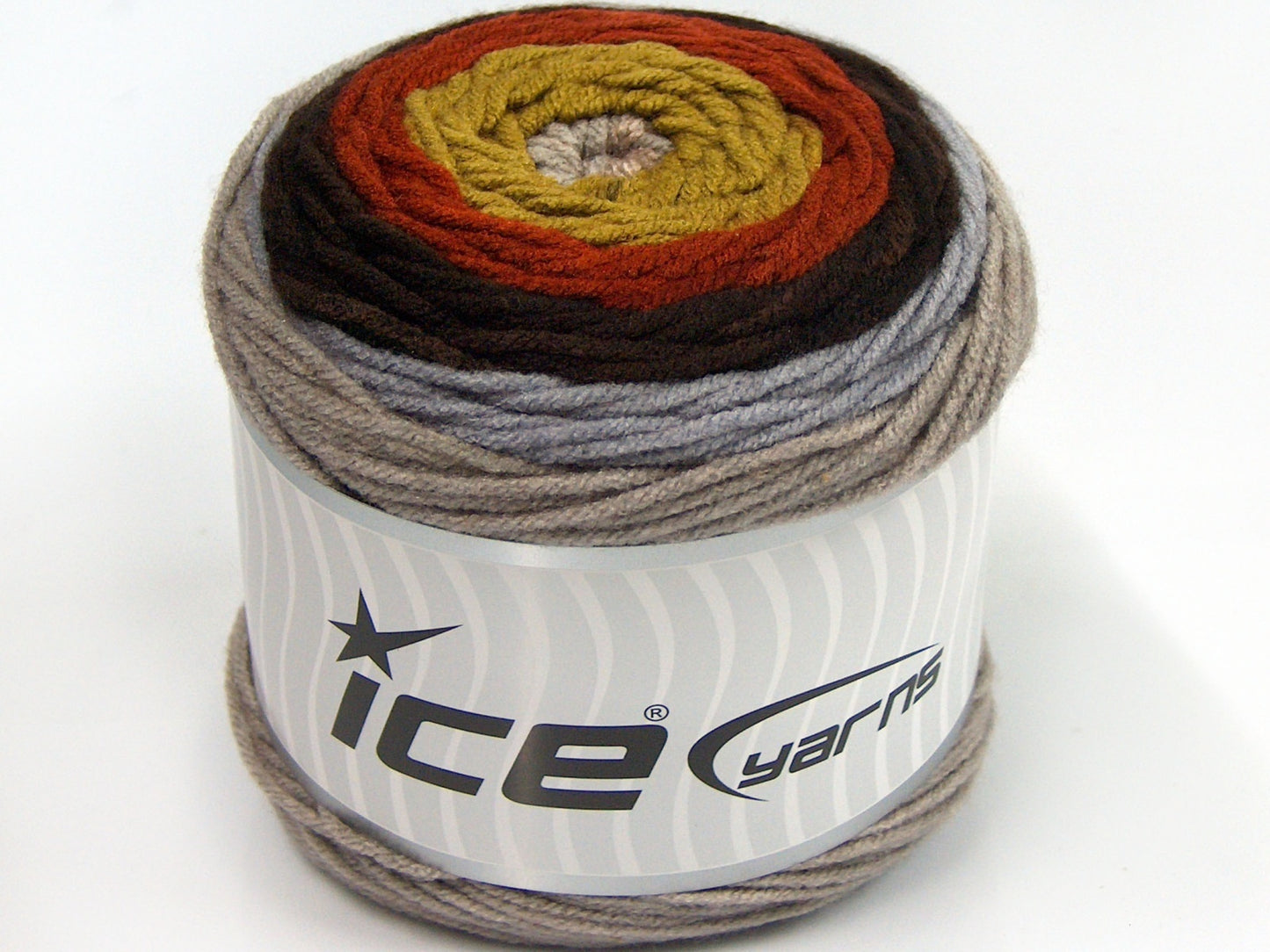 Lot of 2 x 200gr Skeins Ice Yarns CAKES COLOR Yarn Light Lilac Camel Olive Green Copper Brown