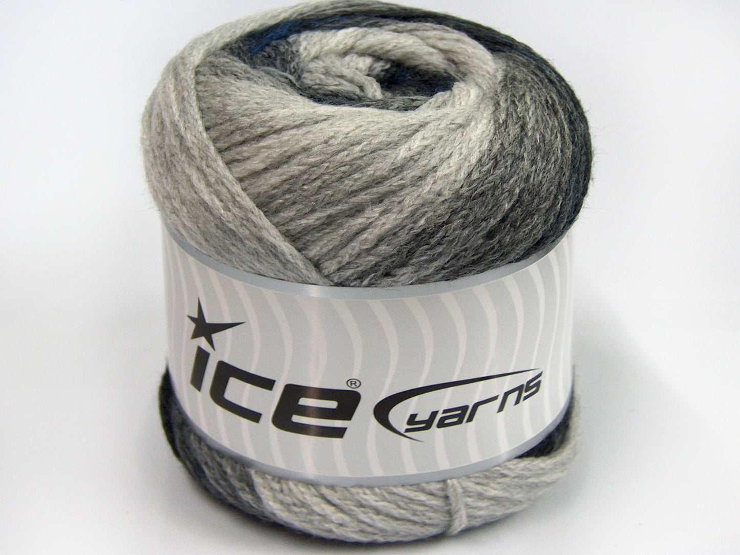 Lot of 2 x 200gr Skeins Ice Yarns CAKES CHAIN Hand Knitting Yarn Grey Shades