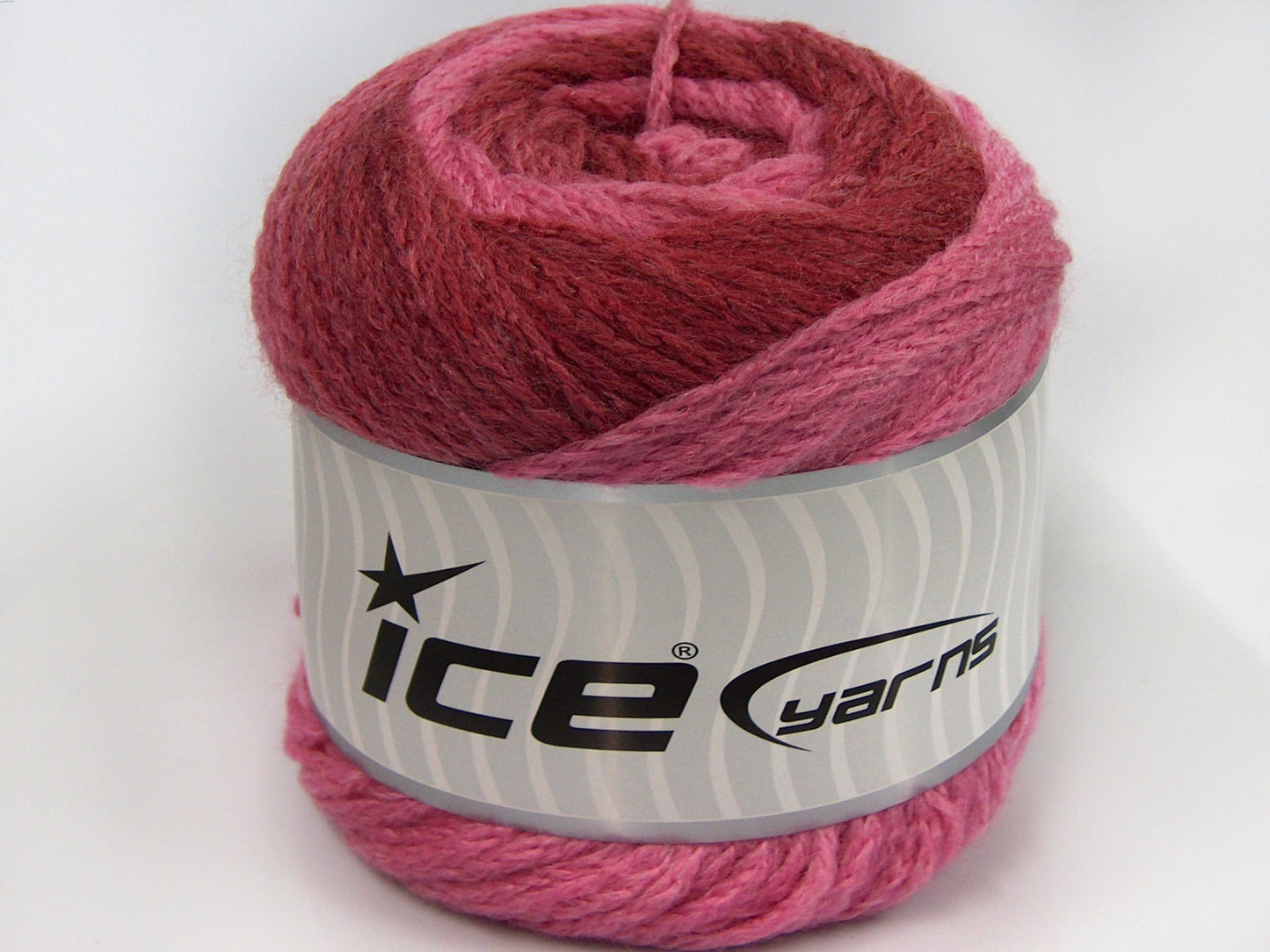 Lot of 2 x 200gr Skeins Ice Yarns CAKES CHAIN Hand Knitting Yarn Pink Shades