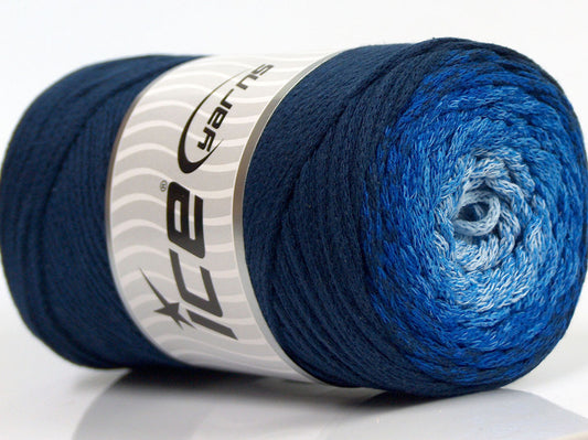 250 gr ICE YARNS MACRAME COTTON MAGIC (100% Cotton) Yarn Navy Blue Shades