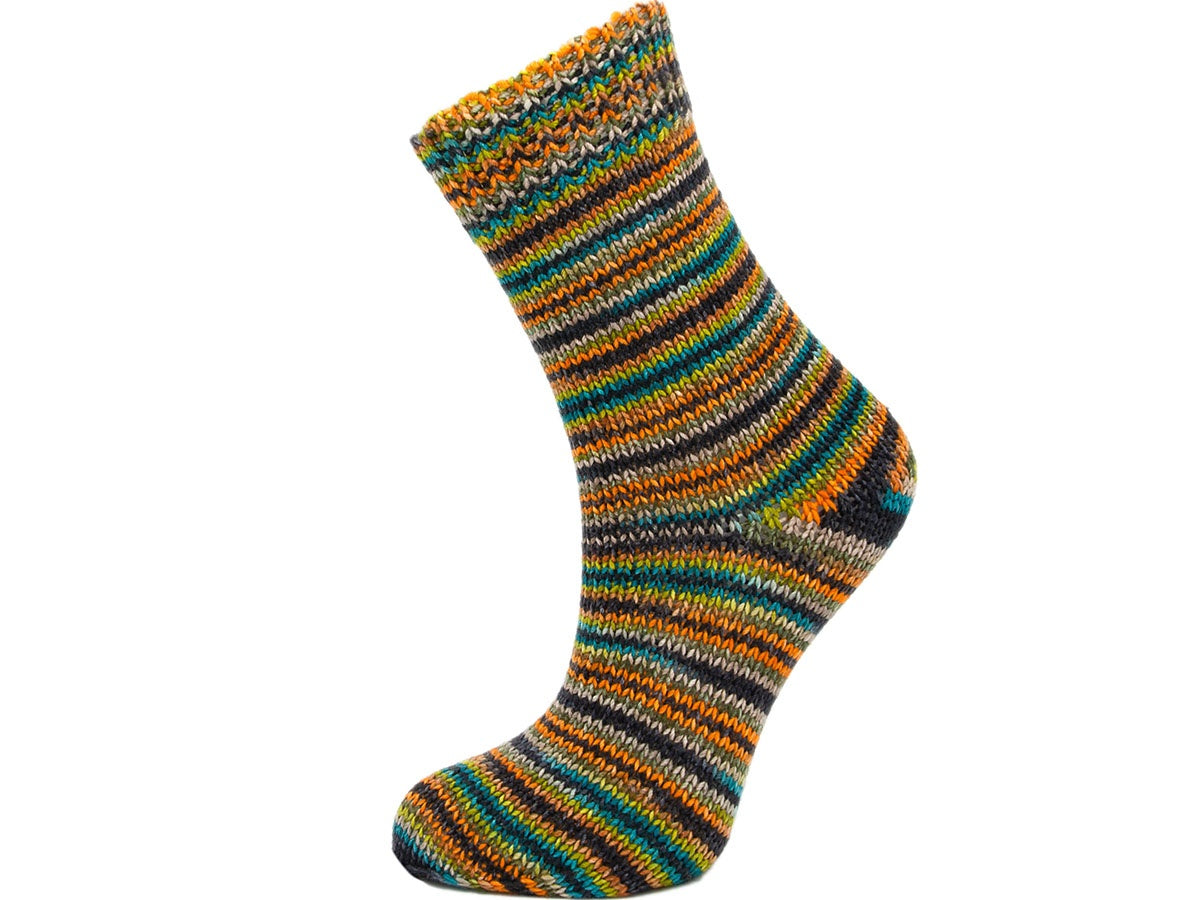 Lot of 2 x 100gr Skeins Ice Yarns HAND DYED SOCK MERINO (75% Superwash Merino Wool) Yarn Gold Green Shades Turquoise Beige