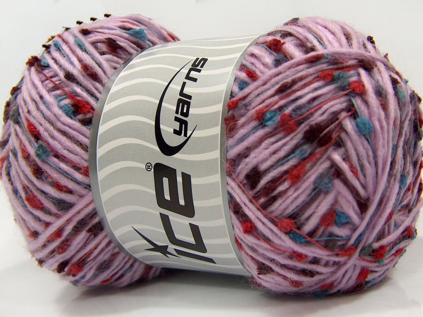 Lot of 4 x 100gr Skeins Ice Yarns CUSTOM BLEND (10% Wool) Yarn Light Lilac Red Blue Maroon