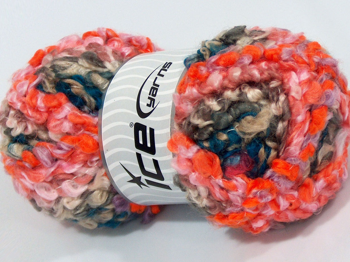 Lot of 4 x 100gr Skeins Ice Yarns RECIFE Hand Knitting Yarn Multicolor