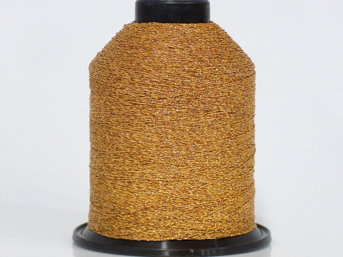 Lot of 2 x 90gr Skeins Ice Yarns METALLIC THREAD CONE Gold