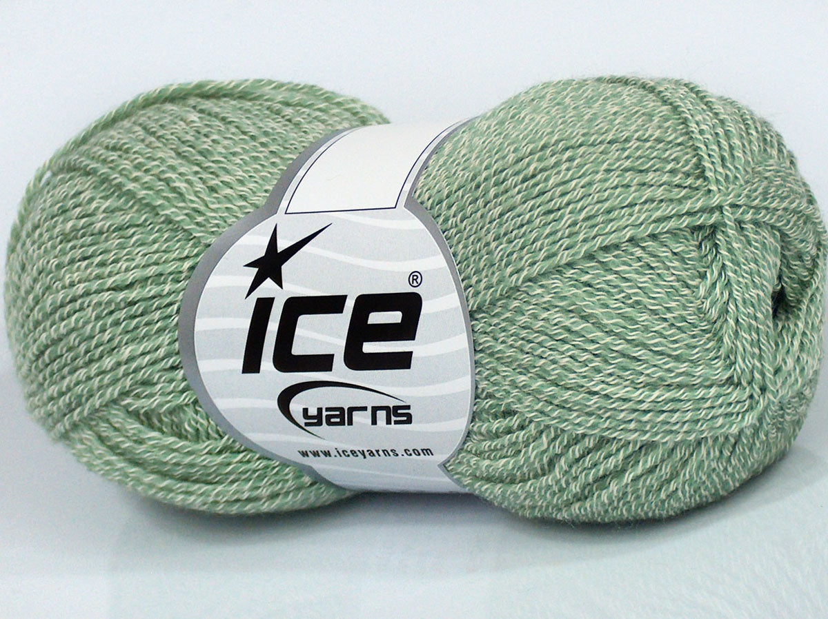 Lot of 8 Skeins Ice Yarns TALIA (40% Cotton 30% Viscose) Yarn Mint Green