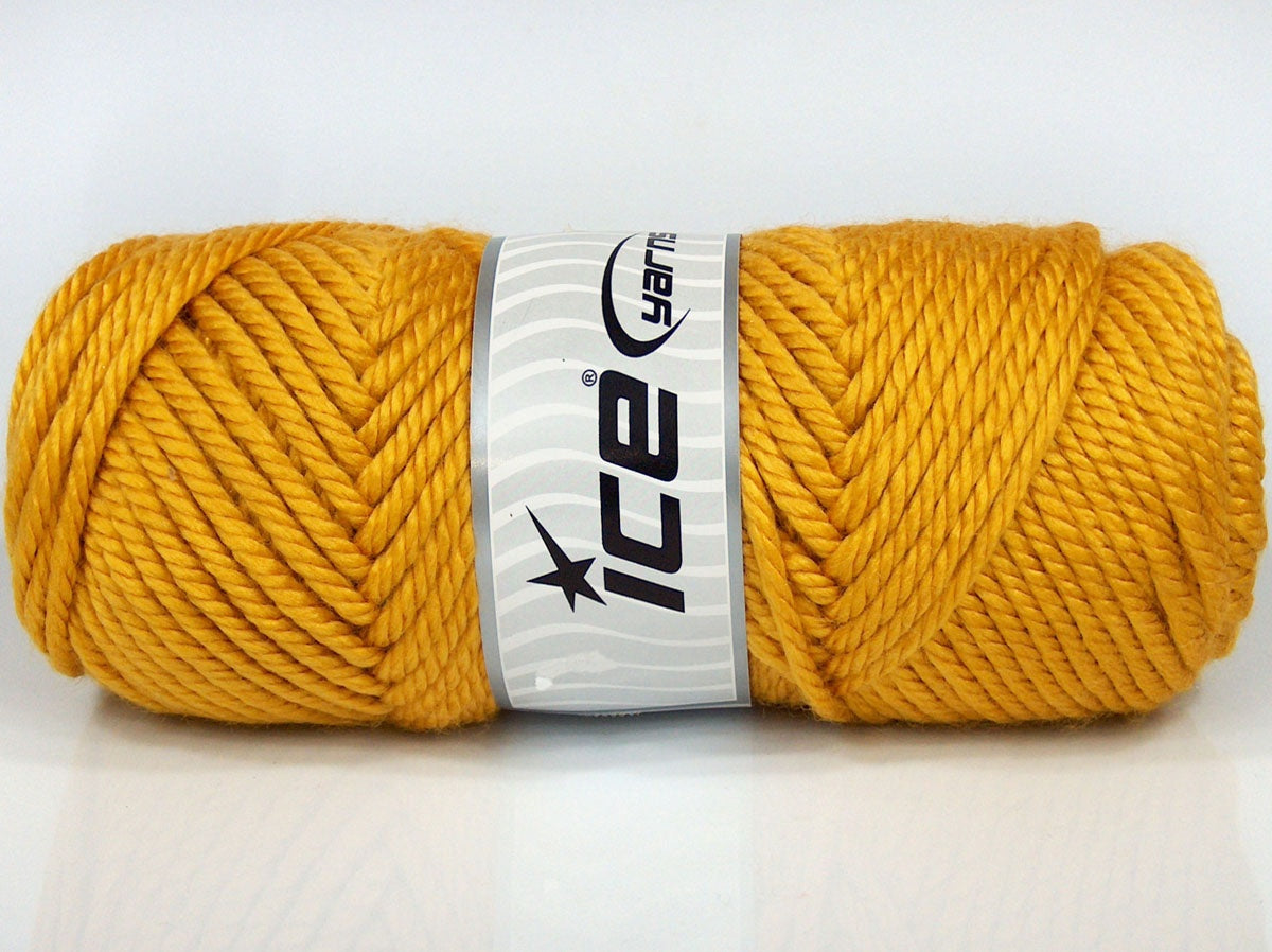 Lot of 3 x 135gr Skeins Ice Yarns SALE PLAIN Hand Knitting Yarn Gold