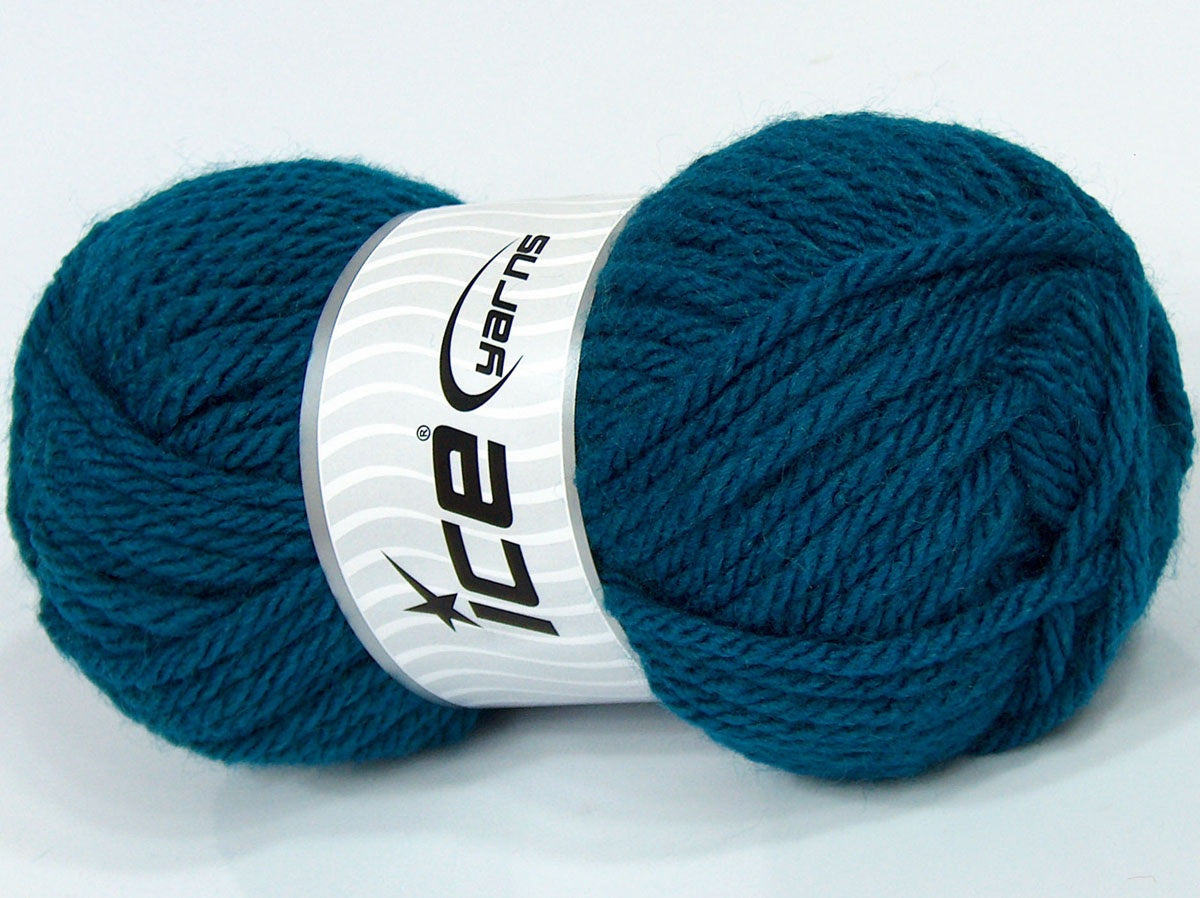 Lot of 4 x 100gr Skeins Ice Yarns SALE PLAIN Hand Knitting Yarn Dark Turquoise