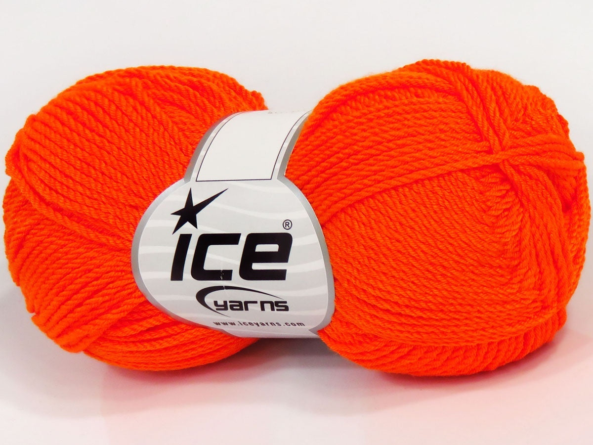 Lot of 4 x 90gr Skeins Ice Yarns TARAPOTO Hand Knitting Yarn Orange