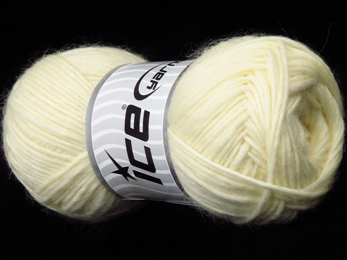 Lot of 4 x 100gr Skeins Ice Yarns SALE LUXURY-PREMIUM (100% Wool) Yarn Dark Cream