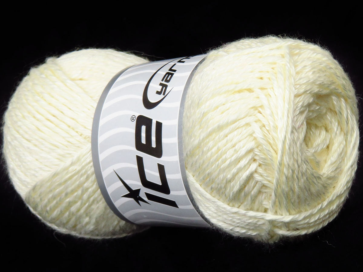 Lot of 4 x 100gr Skeins Ice Yarns SALE SUMMER (50% Cotton) Yarn Light Cream