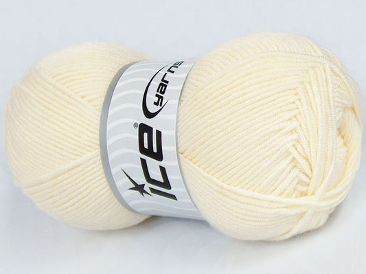 Lot of 4 x 100gr Skeins Ice Yarns MY BABY Hand Knitting Yarn Cream