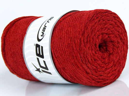 250 gr ICE YARNS MACRAME CHENILLE (100% MicroFiber) Yarn Marsala Red