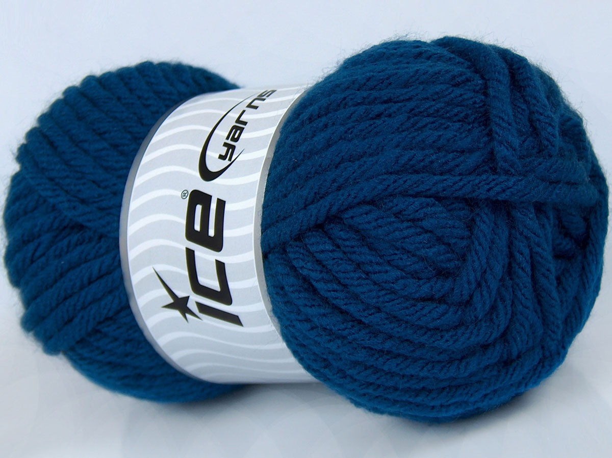 Lot of 4 x 100gr Skeins Ice Yarns ATLAS SUPERBULKY Yarn Dark Blue