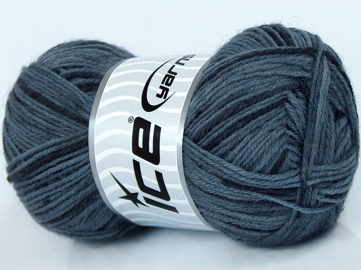 Lot of 8 Skeins Ice Yarns SOCKENWOLLE (75% Superwash Wool) Yarn Grey Black