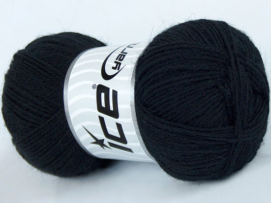 Lot of 8 Skeins Ice Yarns SOCKENWOLLE UNI (75% Superwash Wool) Yarn Black
