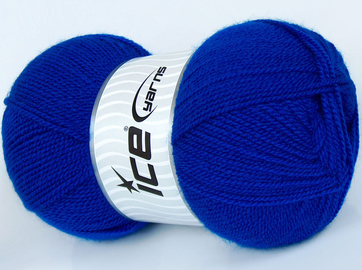 Lot of 4 x 100gr Skeins Ice Yarns BASICS SUPERFINE Yarn Saxe Blue