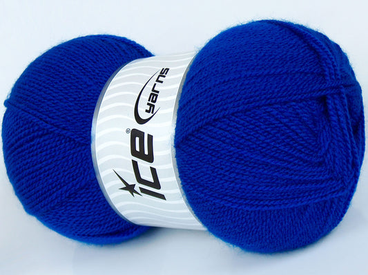 Lot of 4 x 100gr Skeins Ice Yarns BASICS SUPERFINE Yarn Saxe Blue