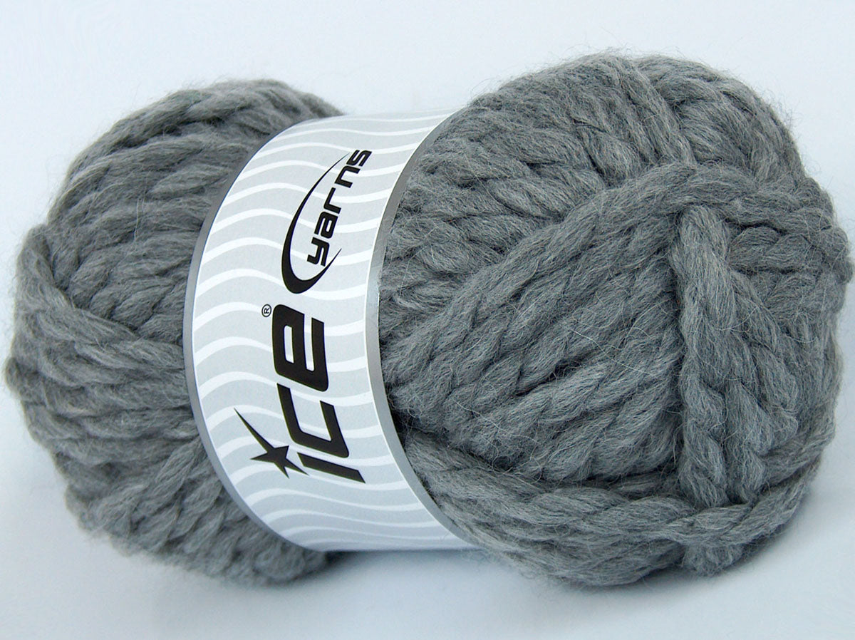 Lot of 4 x 90gr Skeins Ice Yarns SALE WINTER (50% Wool) Hand Knitting Yarn Grey