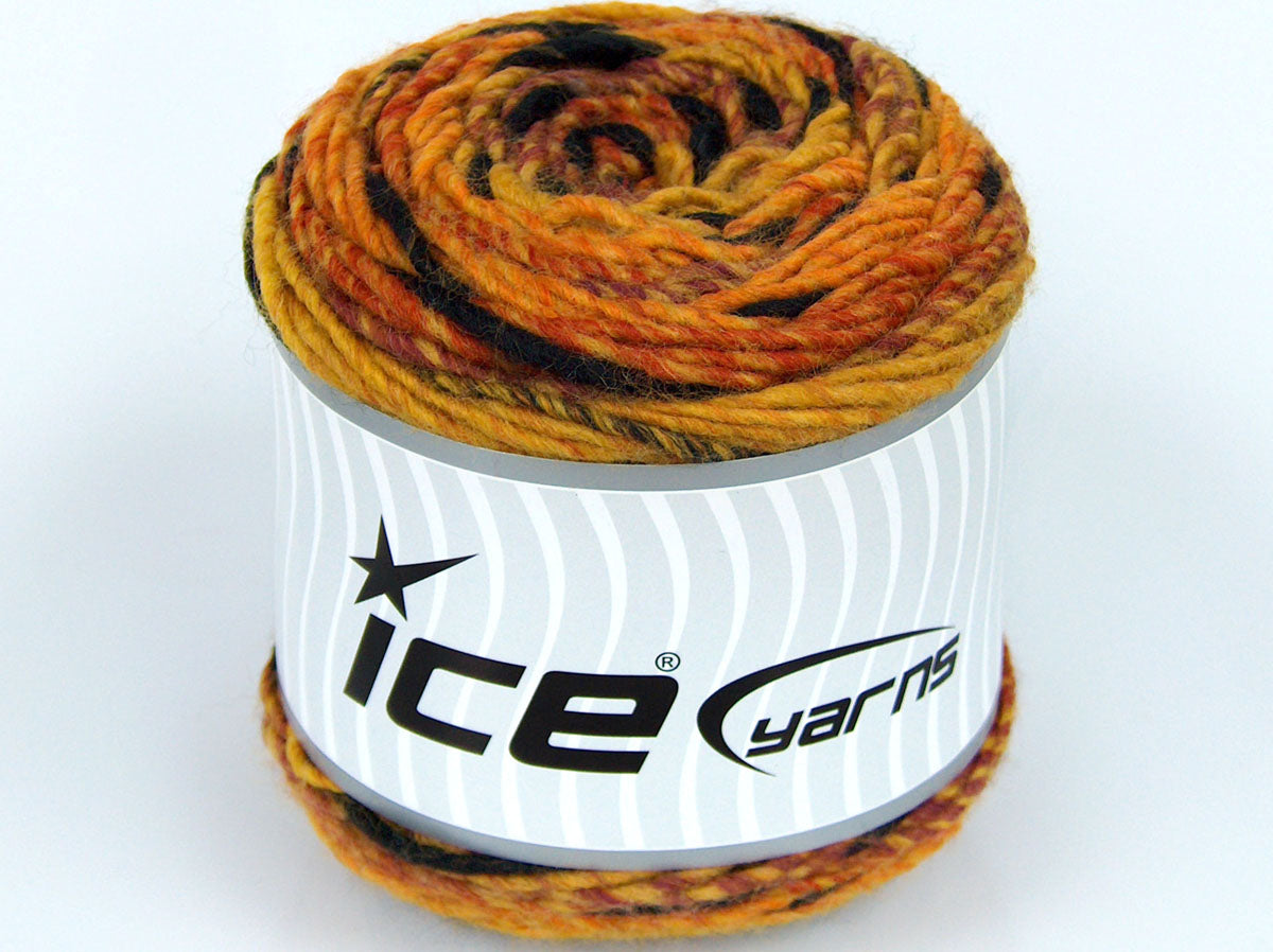 Lot of 2 x 140gr Skeins Ice Yarns SALE CAKES YARN Yarn Gold Shades Black