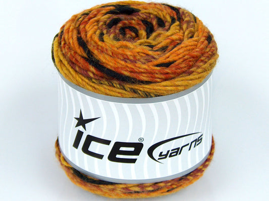 Lot of 2 x 140gr Skeins Ice Yarns SALE CAKES YARN Yarn Gold Shades Black