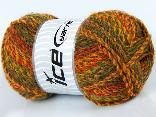 200 gr ICE YARNS LIMEIRA Hand Knitting Yarn Gold Shades Green