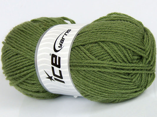 Lot of 3 x 115gr Skeins Ice Yarns SALE PLAIN Hand Knitting Yarn Green