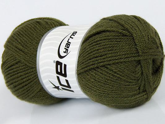 Lot of 4 x 90gr Skeins Ice Yarns SALE WINTER (20% Wool) Yarn Dark Green