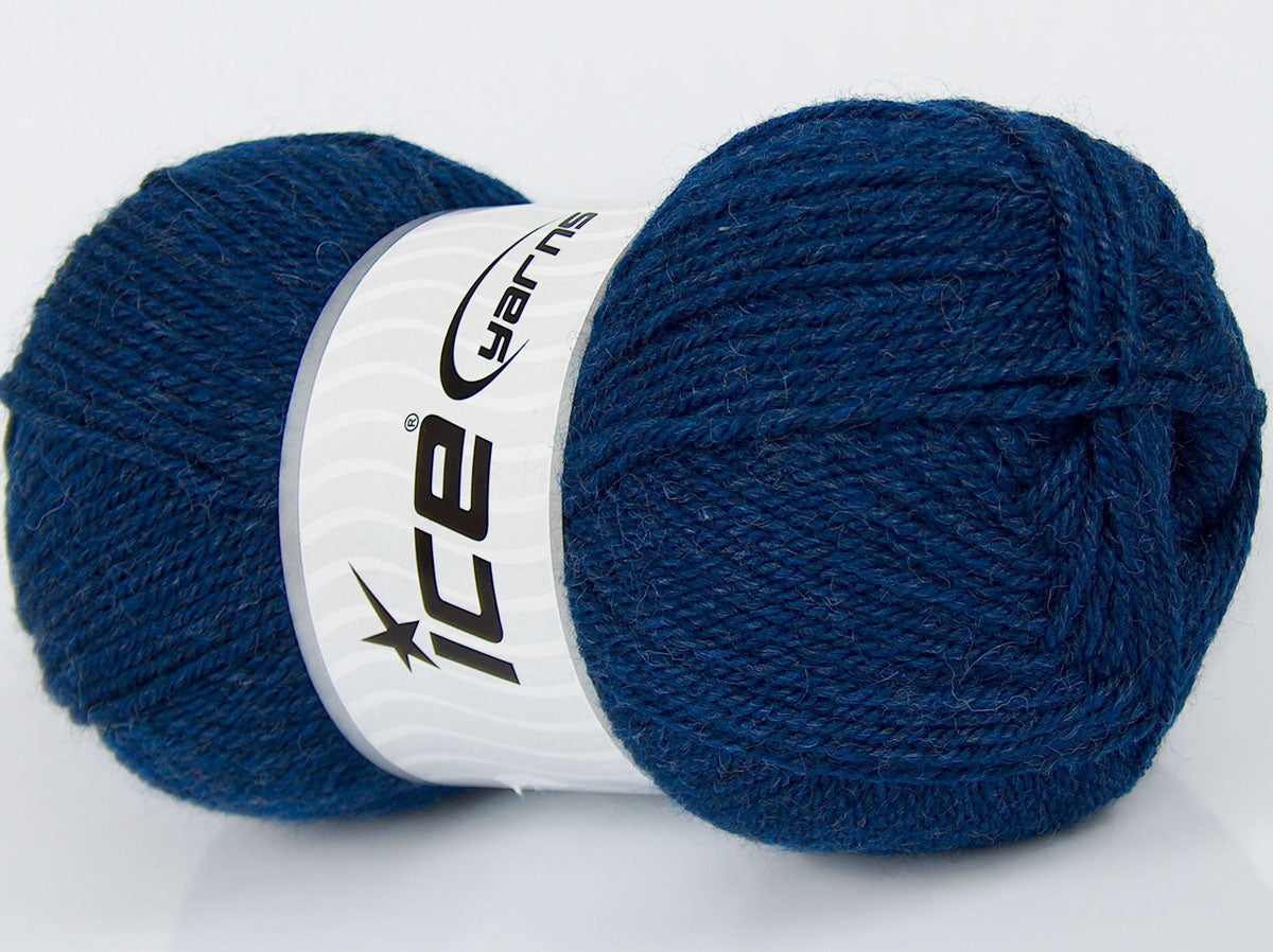 Lot of 4 x 100gr Skeins Ice Yarns SALE WINTER (20% Wool) Yarn Navy