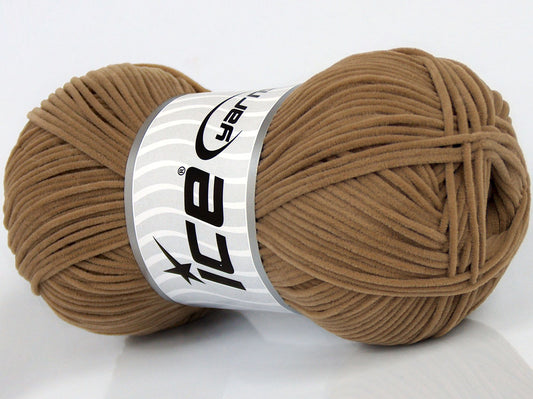 Lot of 8 Skeins Ice Yarns SUEDE CHENILLE (100% MicroFiber) Yarn Light Camel