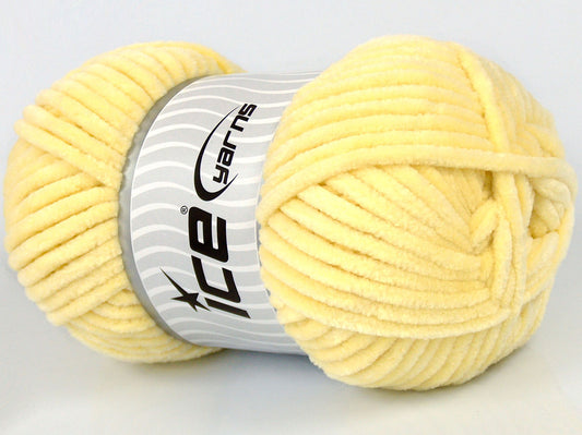 Lot of 4 x 100gr Skeins Ice Yarns SALE CHENILLE (100% MicroFiber) Yarn Yellow