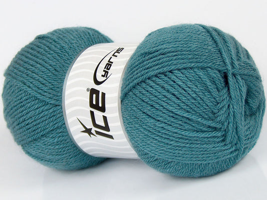 Lot of 2 x 125gr Skeins Ice Yarns SALE PLAIN Hand Knitting Yarn Teal