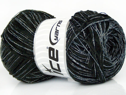 Lot of 4 x 100gr Skeins Ice Yarns CUSTOM BLEND (15% Cotton) Yarn Black