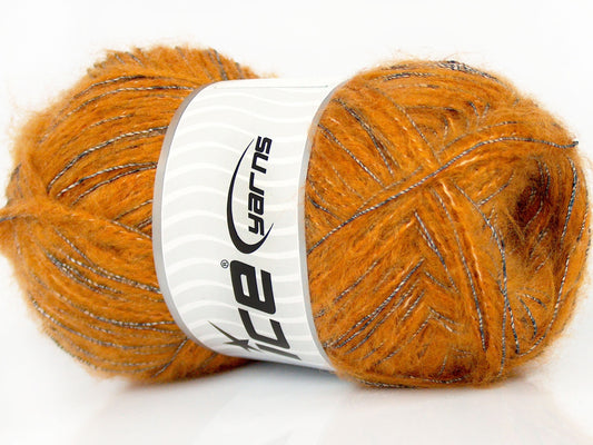 Lot of 4 x 100gr Skeins Ice Yarns CUSTOM BLEND (20% Wool 15% Cotton) Yarn Gold